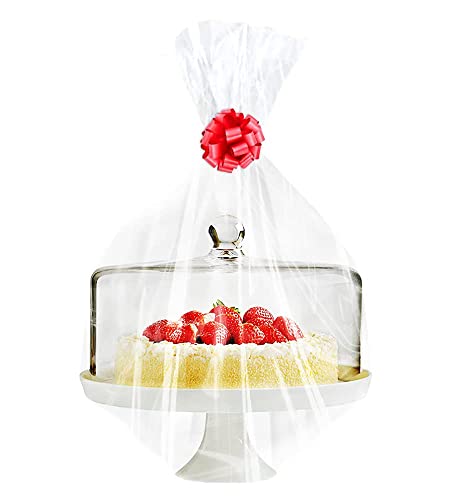 Clear Basket Bags, 24" x 30" Large Clear Cellophane Wrap for Baskets & Gifts Pack Of 18 Thickness 0.75 Mil