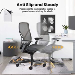 Office Chair Mat for Hardwood and Tile Floor, 36"x48" Chair Rugs Floor Protectors, Thick and Sturdy Under Desk Low-Pile Carpet for Computer Chair, Rolling Chair