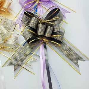 WDHHNP 10 PCS Gift Bows, Pull Bow Ribbon Pull Bows for Christmas Wedding Baskets, Ribbon Bow to Wrap Box or Floral Decoration