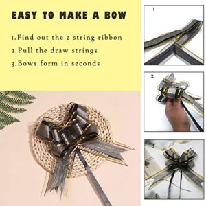 WDHHNP 10 PCS Gift Bows, Pull Bow Ribbon Pull Bows for Christmas Wedding Baskets, Ribbon Bow to Wrap Box or Floral Decoration