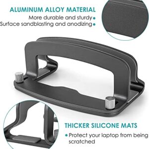 Aluminum Vertical Laptop Stand, Desktop Stand Holder with Adjustable Dock Holder for Desk 1 Slot for MacBook Pro, Laptop