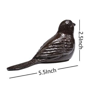 Sanpaint Door Stopper Wedge, Heavy Duty Cast Iron Decorative Bird Door Stops, Rustic Doorstop,Vintage Animal Statue