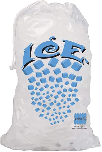 Concession Essentials Icebags 100ct 10lb Ice Bags with Drawstring.Drawstring Closure Durable Ice Bags