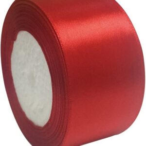 Tenn Well Red Satin Ribbon, 24 Yard 1.96 Inch Wide Silky Gift Ribbon for Bow Making, Gift Wrapping, Box Packaging, Crafting, Christmas Tree Decorations