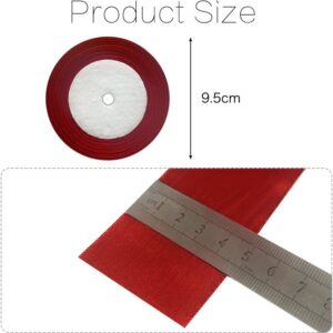 Tenn Well Red Satin Ribbon, 24 Yard 1.96 Inch Wide Silky Gift Ribbon for Bow Making, Gift Wrapping, Box Packaging, Crafting, Christmas Tree Decorations