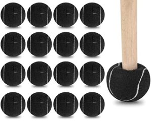 macarrie 24 pcs precut tennis balls for furniture legs and floor protection chairs desks furniture tennis balls for chairs feet long lasting tennis ball chair foot covers (black)