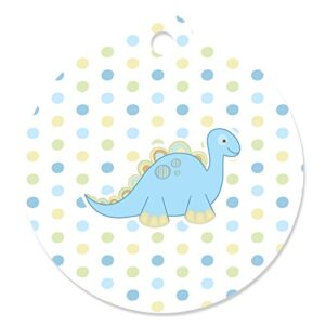 baby boy dinosaur – baby shower favor gift tags (set of 20)