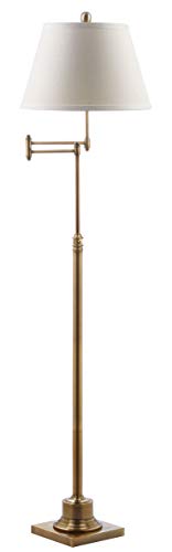 SAFAVIEH Lighting Collection Ingram Swivel Swing Arm Gold 60-inch Living Room Bedroom Home Office Standing Floor Lamp (LED Bulb Included)