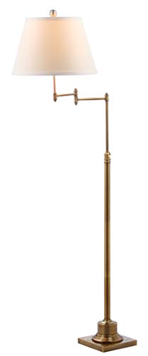 SAFAVIEH Lighting Collection Ingram Swivel Swing Arm Gold 60-inch Living Room Bedroom Home Office Standing Floor Lamp (LED Bulb Included)