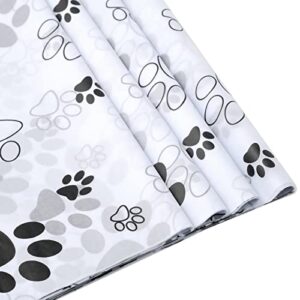 100 sheets dog paw print tissue paper puppy paws gift wrap tissue paper for gift bags wrapping and diy crafts (dog paw)