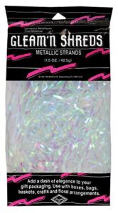 gleam ‘n shreds metallic strands (opalescent) party accessory (1 count) (1.5 ozs/pkg)