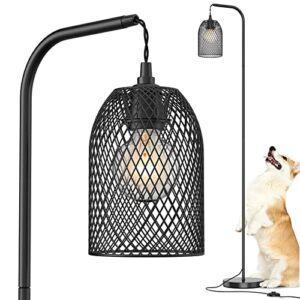 a anten industrial floor lamp, metal standing lamps for living room, 63 inch, modern tall lamp for reading, e26, mid century corner lamp with foot switch, black floor light for bedrooms, office, home