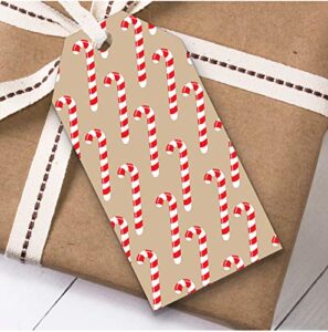 big candy canes christmas gift tags (present favor labels)
