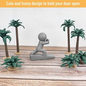 Cute Door Stopper, Buddy Decorative Door Stop, Protects Your Floors (Gray, 1 Pack)