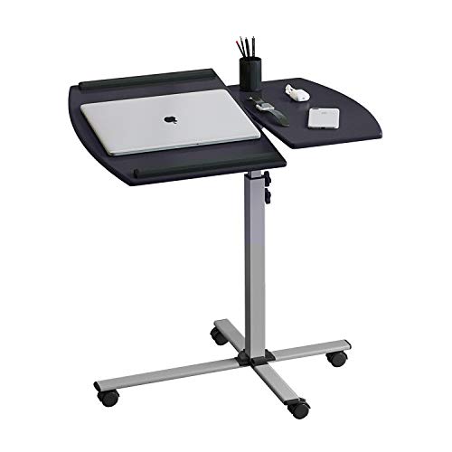 Techni Mobili Rolling Adjustable Laptop Cart, Graphite