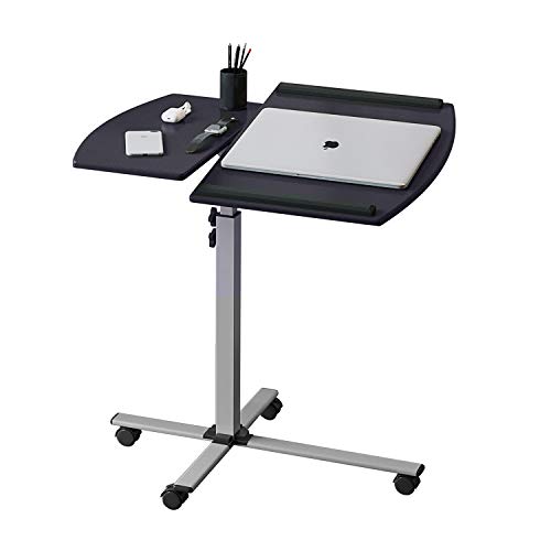 Techni Mobili Rolling Adjustable Laptop Cart, Graphite