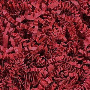 upacksupply crinkle cut paper shred for gift baskets & gift boxes – red (1/2 lb)