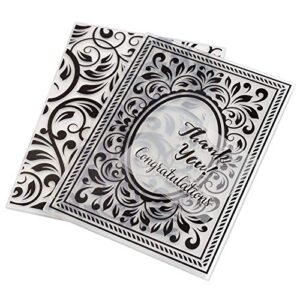 American Crafts Congratulations Flourish Embossing Folders and Stamps, Multi