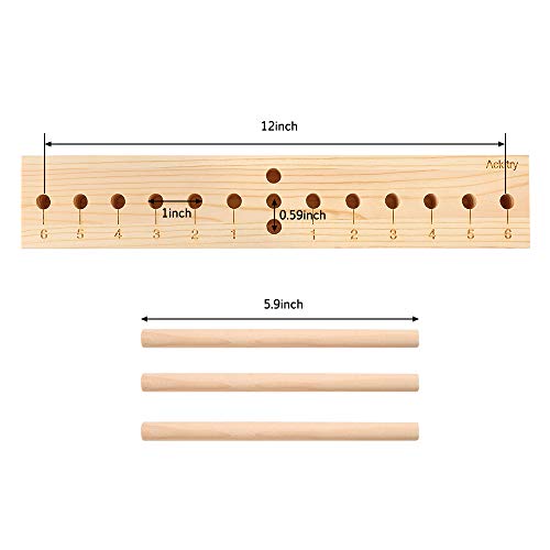 Ackitry Extended Bow Maker for Ribbon for Wreaths, Wooden Ribbon Bow Maker for Christmas Bows, Hair Bows, Corsages, Various Crafts