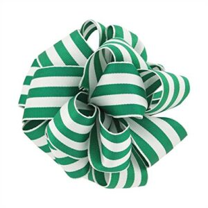 berwick offray llc offray carnival wired edge grosgrain stripe ribbon-1-1/2 w x 25 yards-green ribbon