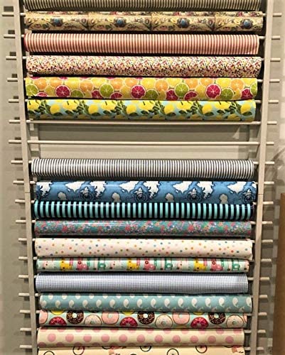 Storage Station, Organizer, Dispensing Rack for Gift Wrapping Paper, Ribbons, Cellophane, Vinyl Rolls, Paper & Other Arts & Crafts Items. Holds 10 Rows. Adjustable Width. Easy Wall Mount. Hardware Included.