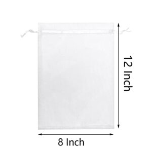 LOOKSGO 25 pcs 8x12 Inches Drawstring Organza Bags Wedding Party Favor Gift Candy Toys Makeup Pouches Gift Bag