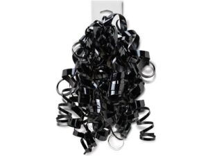 curly black bows twelve (12) – dazzling glossy gift bows elegant bouncy easy