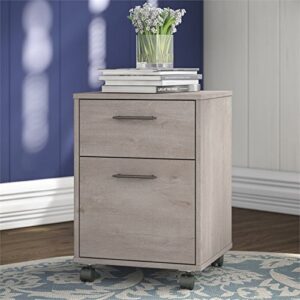 Bush Furniture Key West 2 Drawer Mobile File Cabinet, Washed Gray