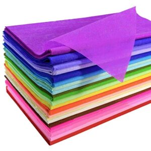 120 sheets colored tissue paper bulk wrapping craft paper 20 x 26″ for art gift tissue decoration (24 colors)
