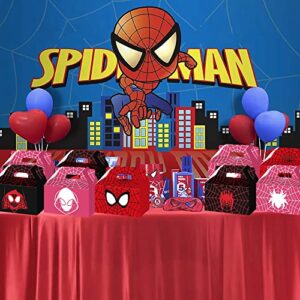 Yizeda 18 PCS Spider Birthday Party Favor Boxes Spider Hero Party Candy Gift Boxes Miles Morales Goodie Boxes for Spider Themed Birthday Party Decorations