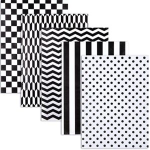 kavoc 100 sheet black white plaid tissue paper star stripes dots pattern tissue paper checkerboard art tissue 5 styles simple gift wrapping paper bulk for diy crafts gift bag supplies, 14 x 20