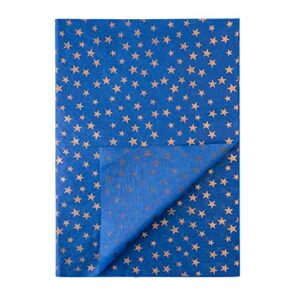 aimto gold star navy blue tissue paper gift wrapping paper for diy art craft decoration gift packaging – 27.5inch x 19inch (50 sheets)