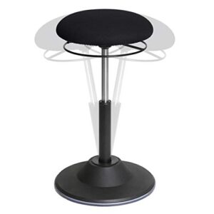 seville classics modern ergonomic pneumatic height adjustable 360-degree swivel stool chair, for drafting, office, home, garage, work desk, black, airlift sit stand balance and wobble