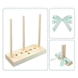 andiker bow maker for ribbon, wooden bow making tool for creating wreaths, gift bows, hair bows, decorations, corsages (type 1)