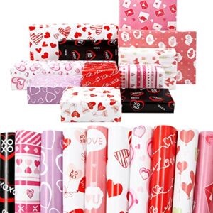 fancy land 10 sheets valentine wrapping paper sheets wedding valentines day gift wrap folded large sheets 20 x 28 gift decoration