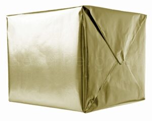 cleverdelights metallic gold wrapping paper – 30″ x 300″ jumbo roll – 62.5 sq ft – shiny premium gift wrap paper