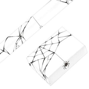 CUXWEOT Gift Wrapping Paper Black Spider Web for Christmas,Birthday,Holiday,Wedding,Gifts Packing - 3Rolls - 58 x 23inch Per Roll