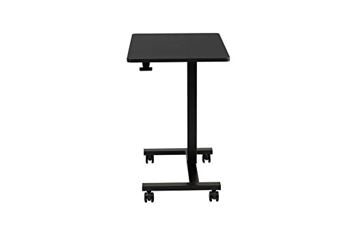 Studio Space Mobile, Portable Laptop Desk Cart with Pneumatic Height Adjustments for Home Office & School, 27", Black