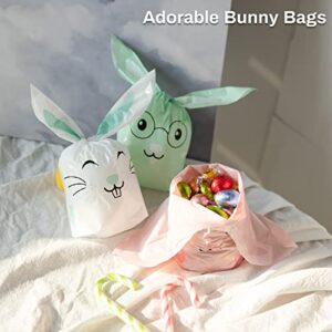 DECORLIFE 72PCS Easter Goodie Bags, Easter Bags for Treats, Bunny Bags for Kids, Candy, Cookies, Toys, Snacks Party Supplies