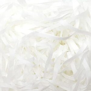 zhodr cut paper shred filler for gift boxes,easter basket filler, filler for wrapping gifts, crafting activities, display merchandise, 8 oz (1/2 lb) weight and many color options(white)