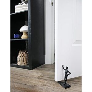 Darware Cast Iron Door Stopper, Leaning Strong Man; Decorative Standing Man Weighted Door Wedge