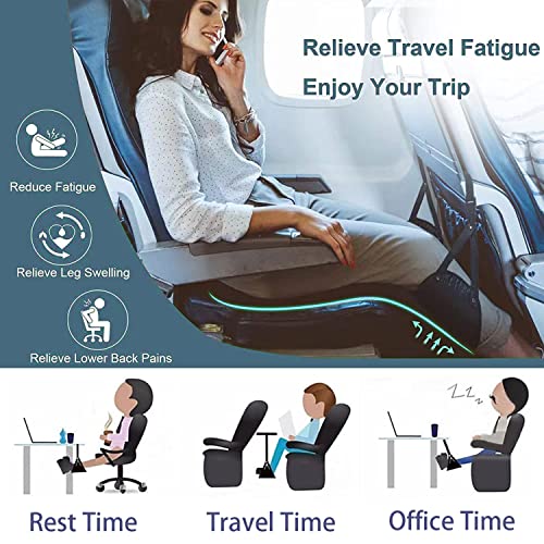 Foot Rest, Airplane Footrest,Head Hammock Portable Travel Footrest Flight Carry-On Foot Rest Adjustable Height Foot Rest Travel Accessories Footrests Hammock,Black