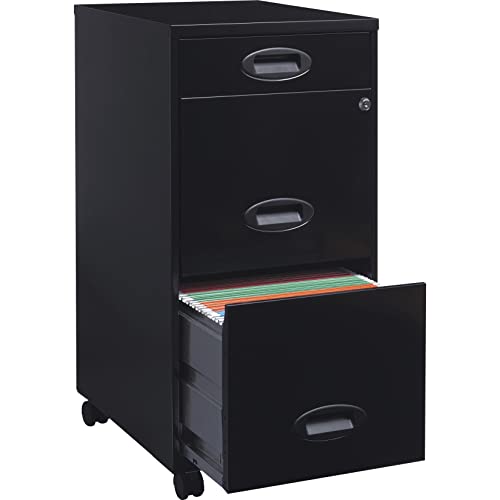 Lorell SOHO Mobile Cabinet, Black