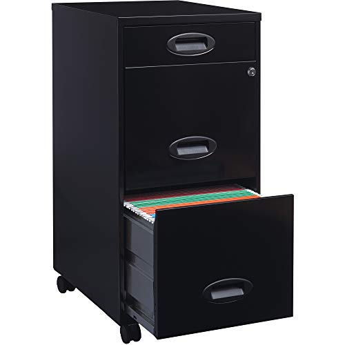 Lorell SOHO Mobile Cabinet, Black