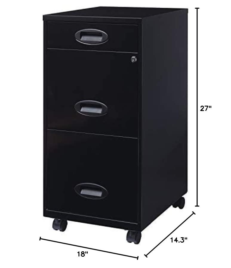 Lorell SOHO Mobile Cabinet, Black