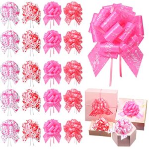 syhood 20 pack gift wrapping pull bows for mother’s day pull wrap bows for mom’s gift wrapping accessory for presents, baskets, wine bottles decoration