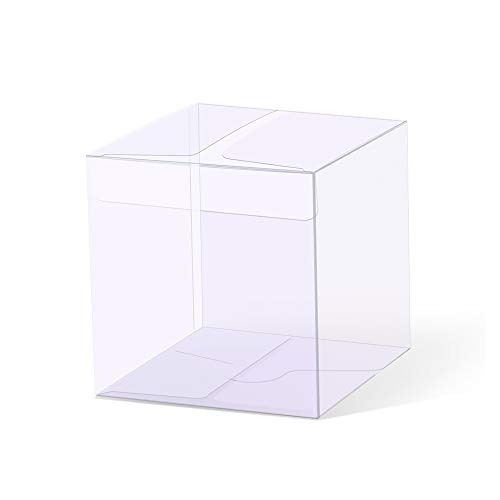 YOZATIA 25PCS Transparent Boxes 2.4 x 2.4 x 2.4 inch, Candy Box, Clear Favor Boxes Gift Boxes for Wedding, Party and Baby Shower Favors