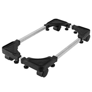 vivo large steel pc cart, rolling cpu trolley, adjustable mobile computer stand holder with locking caster wheels, fits most gaming pcs up to 15 x 22 inches, under desk, black, cart-pc03l