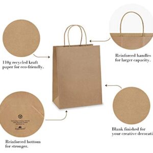 BagDream Kraft Paper Bags 5x3x8& 8x4.25x10& 10x5x13 25 Pcs Each, Gift Bags, Kraft Paper Gift Bags with Handles, Paper Shopping Bags, Retail Merchandise Bags, 100% Recyclable Paper Sack