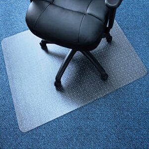 Marvelux Vinyl (PVC) Office Chair Mat for Very Low Pile Carpeted Floors 48" x 60" | Rectangular Transparent Carpet Protector | Multiple Sizes